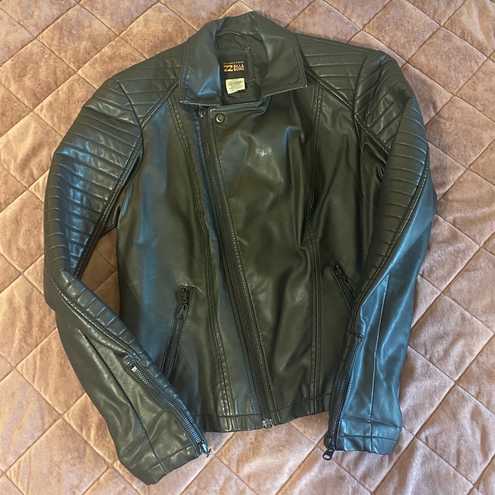 Billabong Faux Leather Moto Jacket
